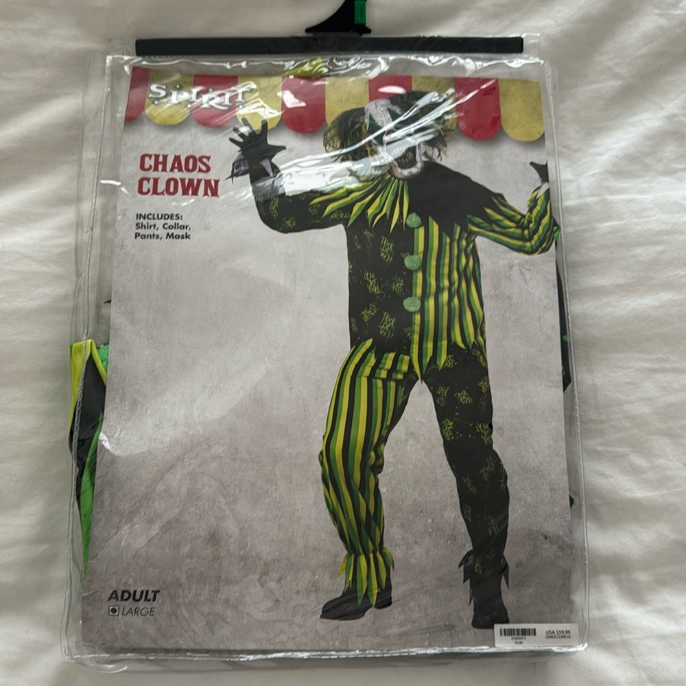 Adult Neon Chaos Clown Costume